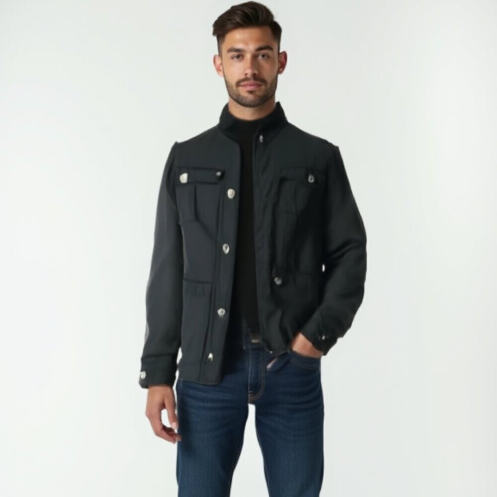 ❤️ bugatti Men's Black Quilted Jacket 42R